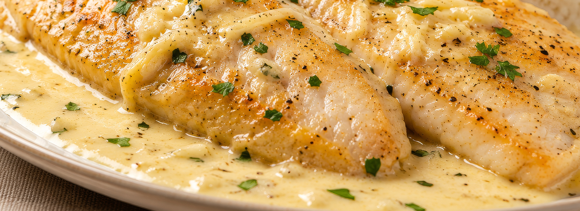 Tilápia Bello ao Molho Cremoso de Alho e Parmesão