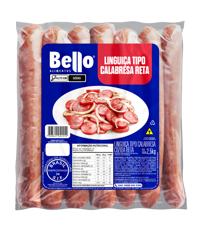 LINGUIÇA TIPO CALABRESA RETA