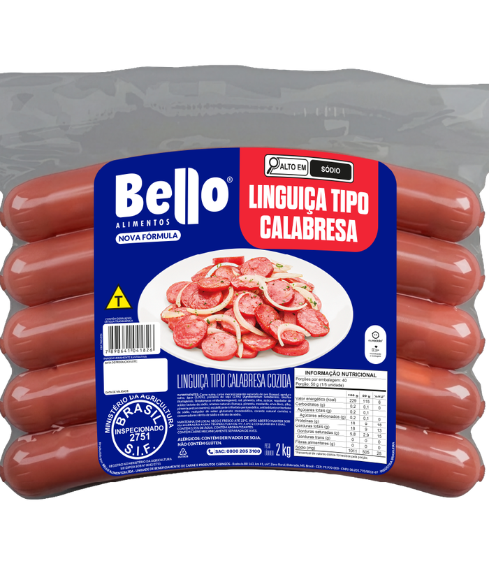 LINGUIÇA TIPO CALABRESA CURVA