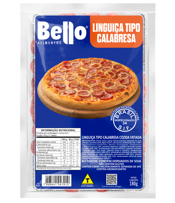 LINGUIÇA TIPO CALABRESA FATIADA